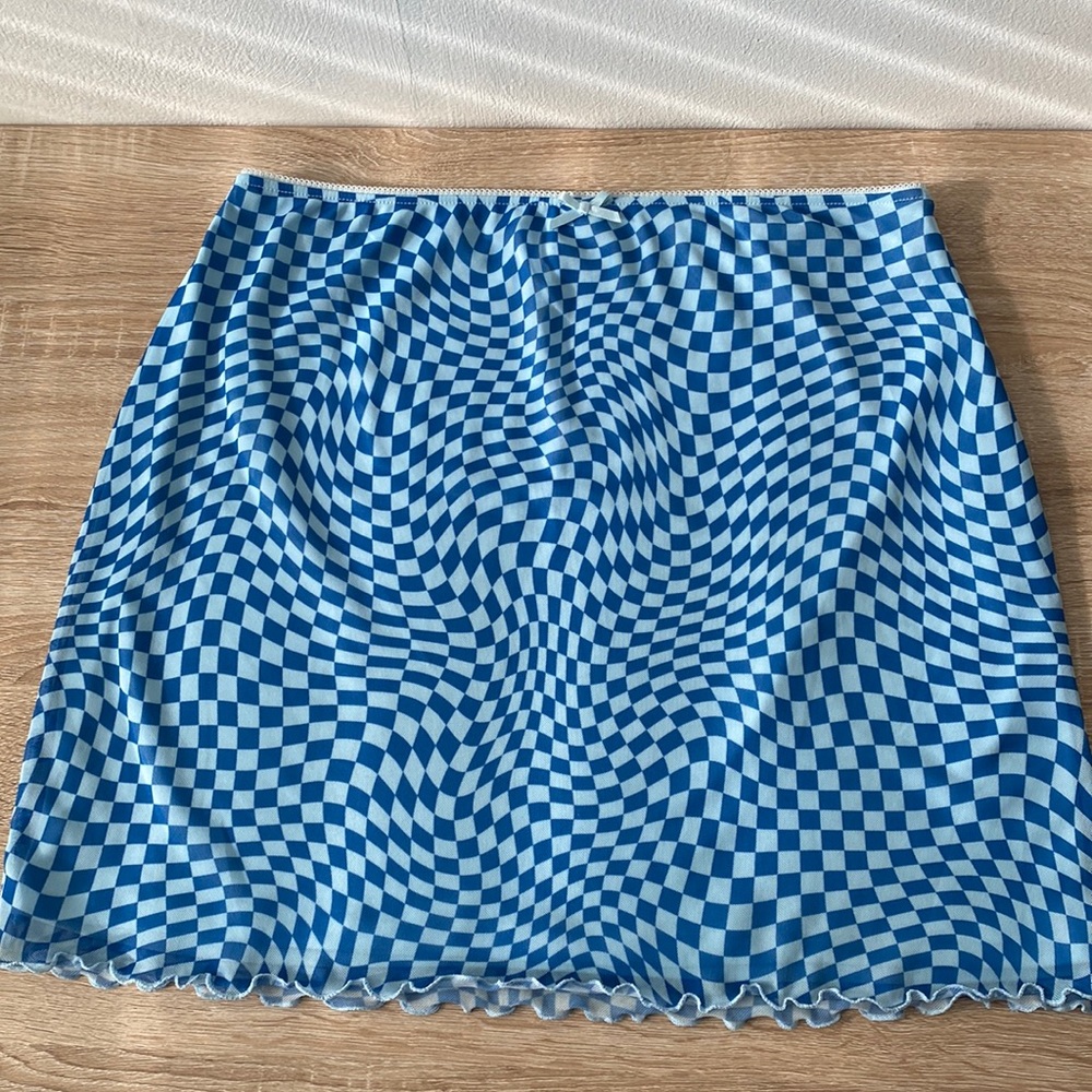 Check-board skirt from wild fable